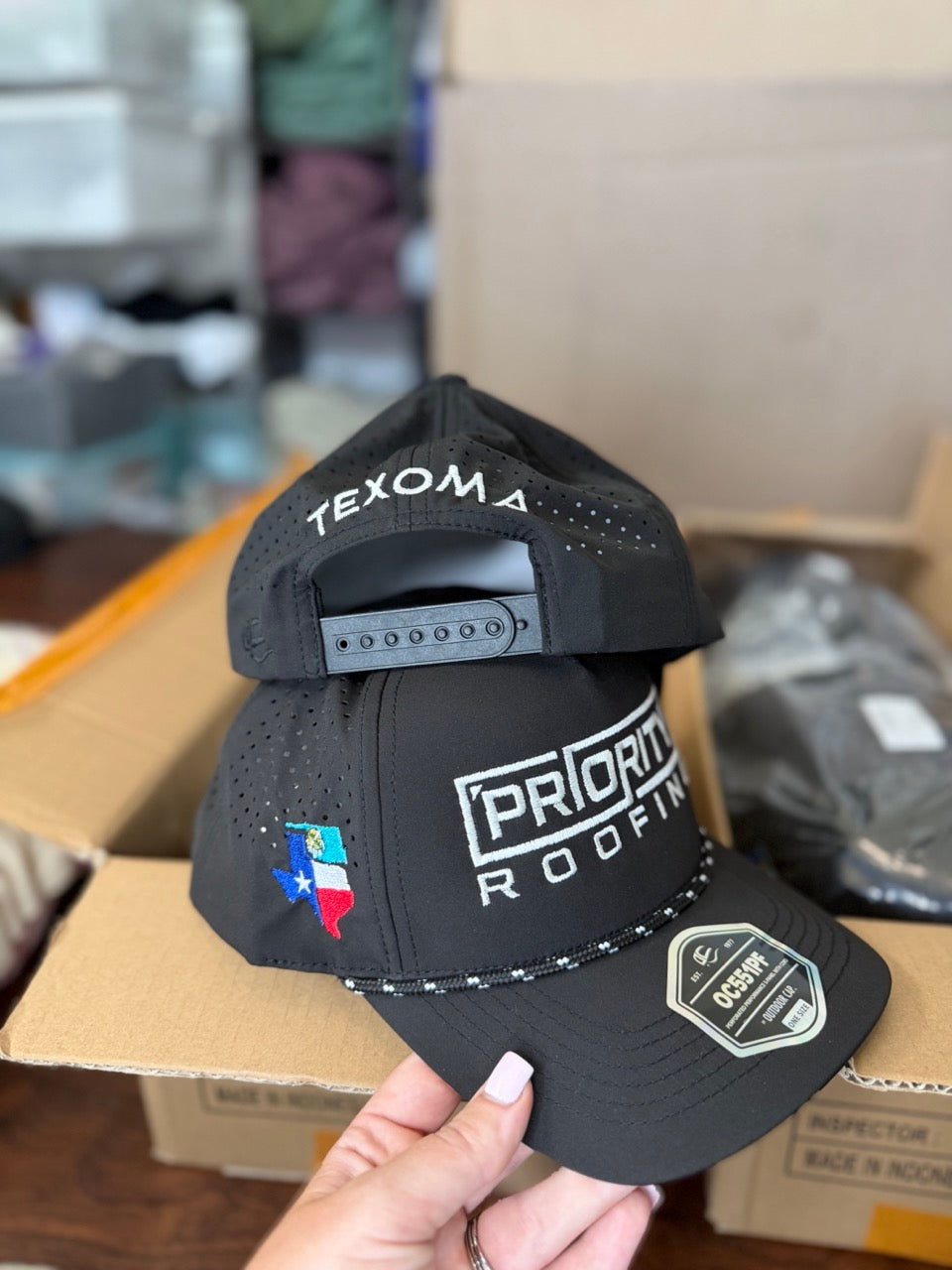 Perforated Performance 5-Panel Hat with Cord